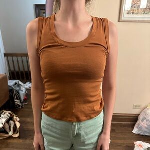A new day women’s size XS orange / clay scoop neck sleeveless top